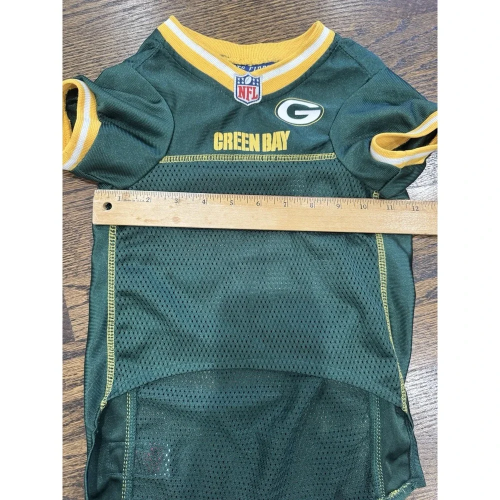 Pets First NFL Green Bay Packers Screen Printed‎ Mesh Dog Jersey - Green